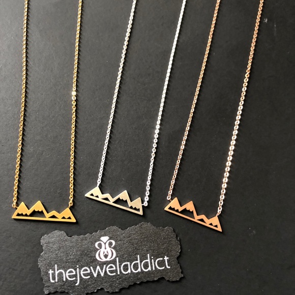 STAINLESS STEEL Delicate silver mountain necklace - Picture 8 of 8